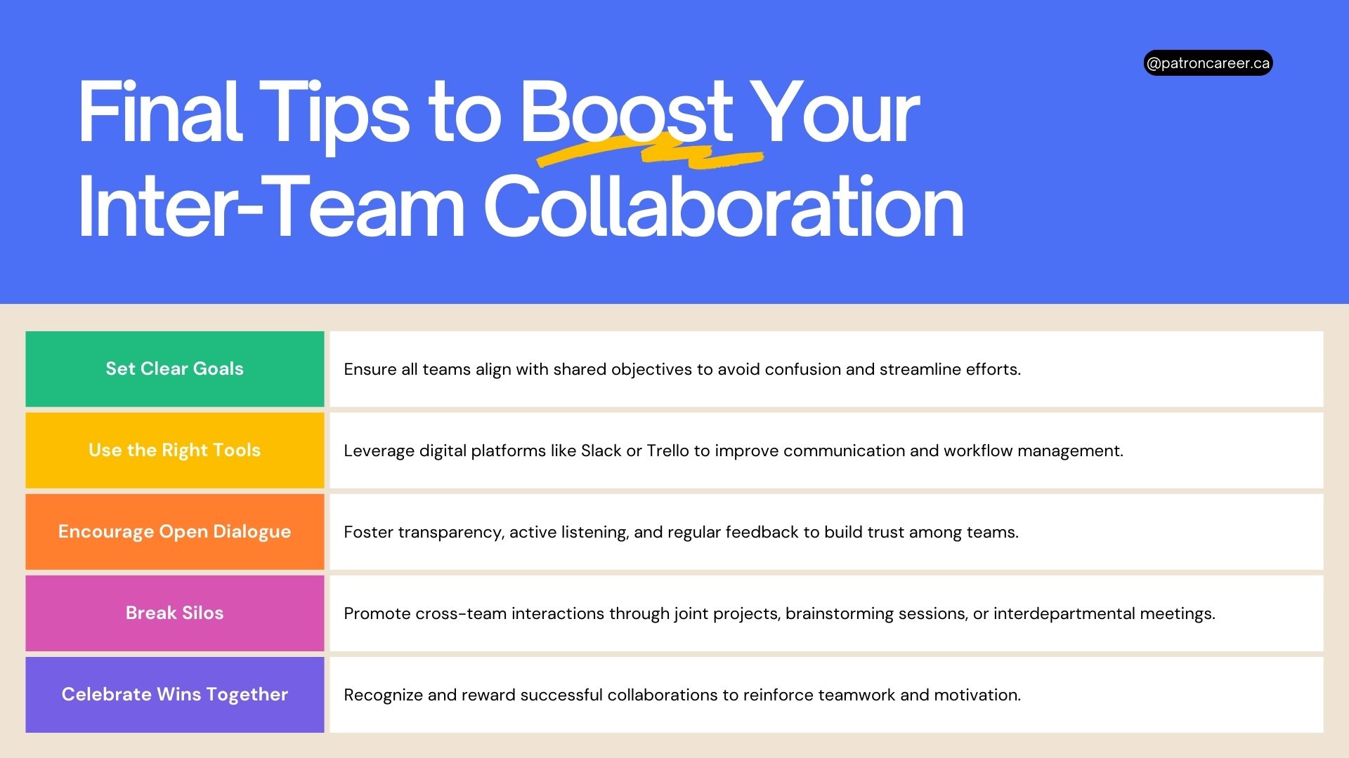 tips to boost your inter-team collabortation